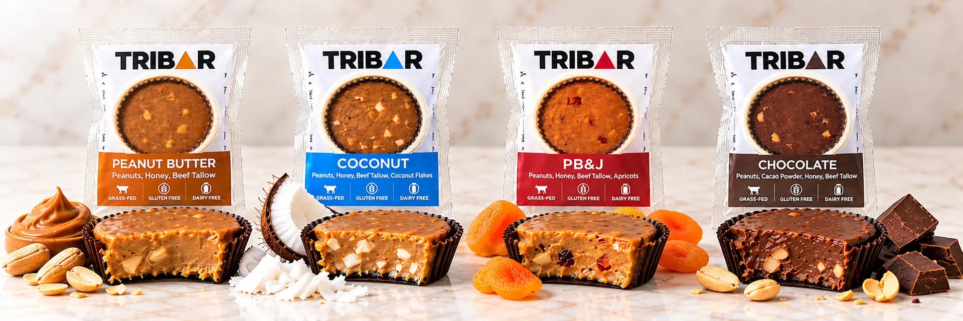 TRIBAR refrigerated snack cups in four flavors